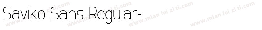 Saviko Sans Regular字体转换